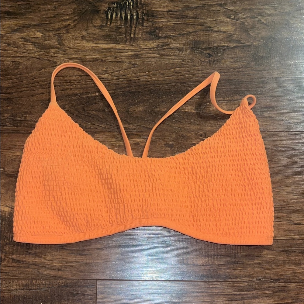Orange Tie Bikini Top